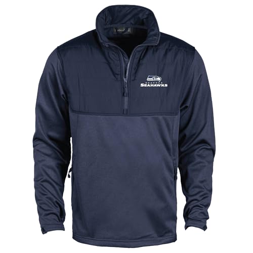 Image of Dunbrooke Pathfinder Teflon coated 1 /4 zip tech fleece with polyester shell and zippered pockets
