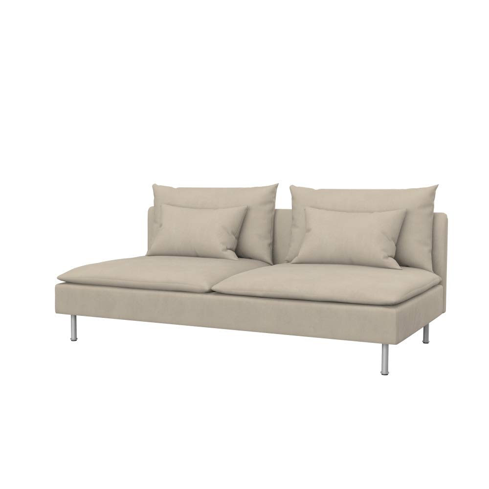 Soferia Housse de Rechange Compatible pour SODERHAMN revêtement Module 3 Places, Tissu Majestic Velvet Beige (RÉSISTANT AUX Taches et HYDROPHOBE), Beige