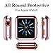 GEAK for Apple Watch Case 40mm Series 4 Series 5 with Screen Protector, 3 Pack Soft TPU Ultra-Thin Cover All-Around Protective Case for iWatch Series 4 40mm Black/Clear/Rose Pink