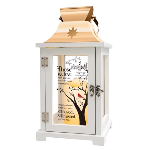 Memorial Lantern Bereavement Gifts in Memory of Loved One - Remembrance Sympathy Gifts for Loss of Mother or Father with LED Candle