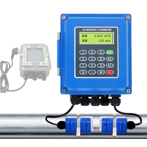 Débitmètre portable à pince pour mesurer le débit d'eau sans couper la tuyauterie