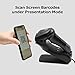 TEEMI TMSL-56CR QR Bluetooth Barcode Scanner with Wall Mountable USB Charging Cradle, 1D 2D Wireless Reader CMOS Screen Scanning PDF417 Data Matrix Support Driver License Data Parsing