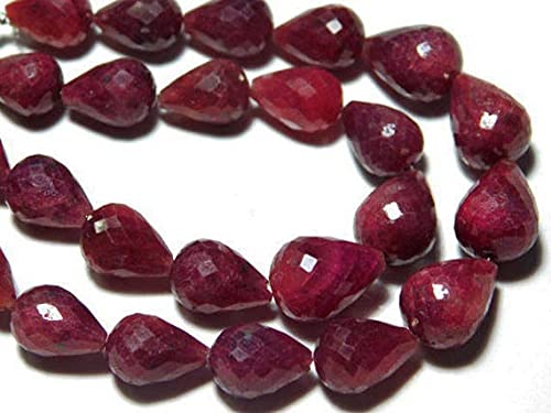 Acheter rubis africain en fil de grandes briolettes pour réparer et recréer un bijou ancien