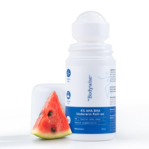 Be Bodywise Underarm Roll On | 4% AHA BHA I 1% Salicylic Acid 2% Lactic Acid | Prevents Odour Pigmentation | Brightens Skin Kills Bacteria I Long Lasting I All Skin Types I Watermelon l 50ml