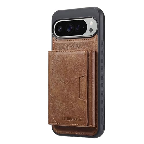 Étui Pixel 8A Marron : Housse Portefeuille en Cuir avec Flip Amovible