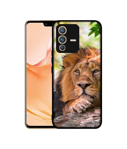 Image of Tiger Pattern Print Design Premium 2D Printed Metal Back Case Cover for Vivo V23 Pro 5G