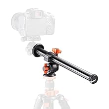 Made of magnesium aluminum alloy, equipped with professional 1/4'' and 3/8'' screw, compatible with tripods have 3/8'' screw. The tube diameter is 25mm and the tube length is 300mm. Sturdy aluminum construction and locking system,which can ensure 5KG...