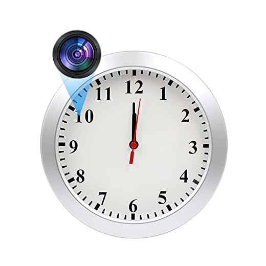 lo.baby.ve Hidden Camera Spy Camera WiFi Wall Clock Camera 1080P HD Real-Time Indoor Security Nanny Cam Video Recorder with Motion Detection