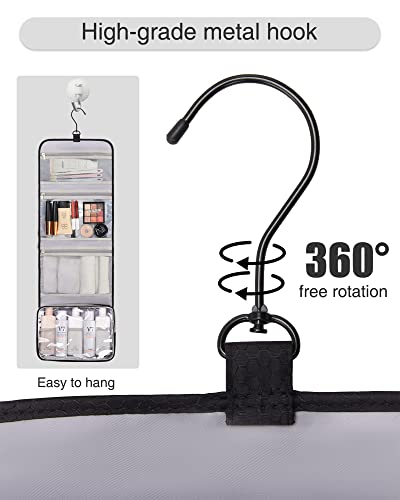 Relavel Travel Hanging Toiletry Bag For Men Women Travel Kit Shaving Bag Waterproof Large Makeup Bag Wash Bag Makeup Organizer Cosmetic Case For Bathroom Shower Black #TOP2