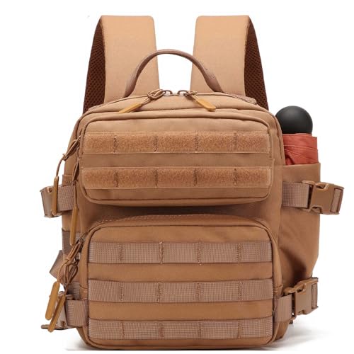 Mochila pequeña MOLLE 9L para mujer marrón miniatura 3