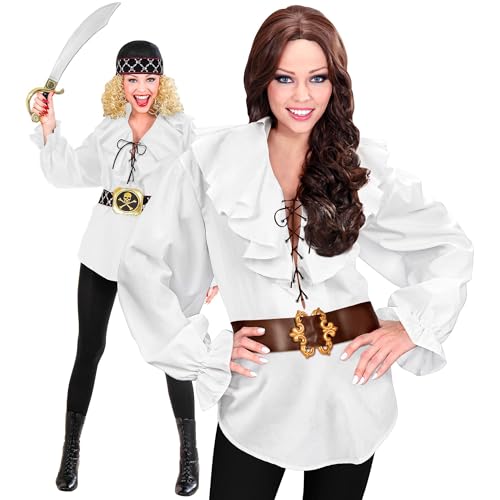 Blusa de pirata para mujer WIDMANN Camisa renacentista de carnaval