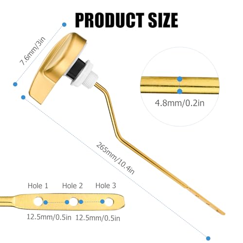Image of Compatible with TOTO Toilet Handle Replacement Parts Kit, Universal THU068#CP Trip Lvr for St743S Side Mount Toilet Flush Tank Lever Handle for TOTO Kohler Toilet Tank, 1-Pack Brushed Gold