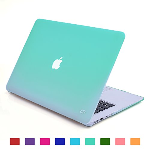 Fade to White Matte Carrying Hard Shell Case for MacBook Air 13.3” A1466 & A1369 (Turquoise Blue)