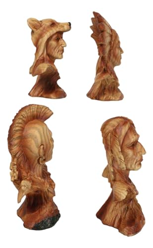 Set de 4 Figuras Jefe Tribal Sioux de 4" miniatura 4