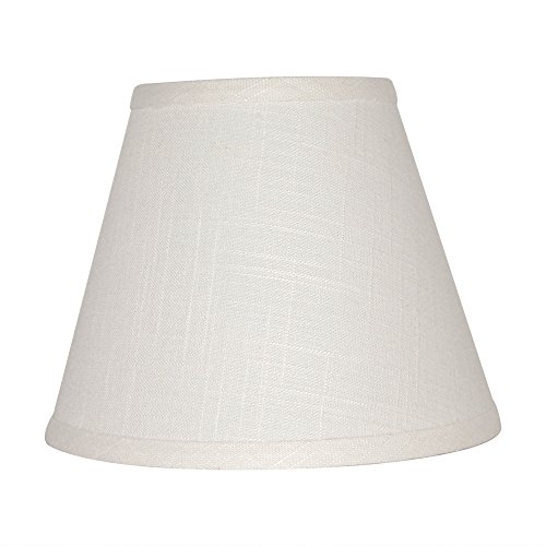 Tootoo Star Barrel White Small Lamp Shade For Table Lamps Replacement, 5X9X7 Inch,Fabric Cloth, Spider Model (White) #TOP6