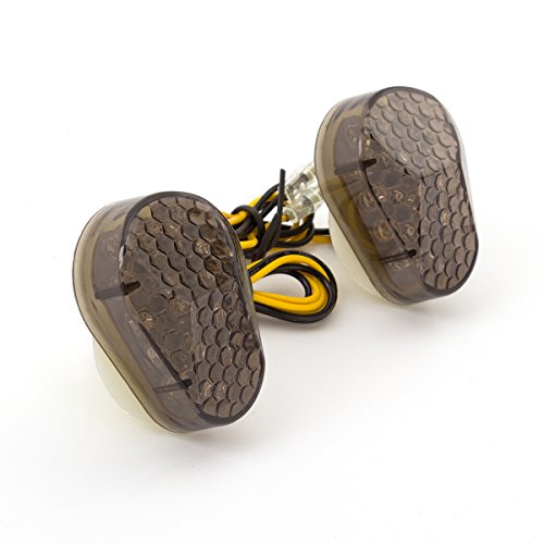 Rzmmotor Motorcycle Custom Smoke LED Turn Signal Blinker Marker Indicator Light For Ninja ZX6R Ninja ZX7R Ninja ZX9R Versys 650 Z750 Z750S ZR7S ZRX1200 ZZR600