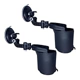 Recessed Folding Cup Drink Holder, Car Console Cup Holder with Suction Cup, Vehicle Adjustable Drink Bottle Holder, Car Can Holder Container and Organizer (2PCS)