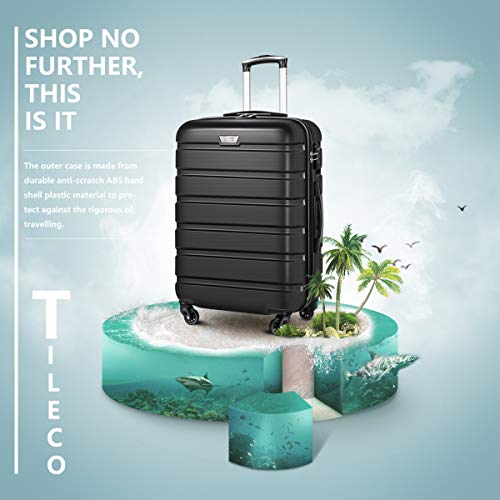 Coolife Luggage 3 Piece Set Suitcase Spinner Hardshell Lightweight Tsa Lock 4 Piece Set #TOP1