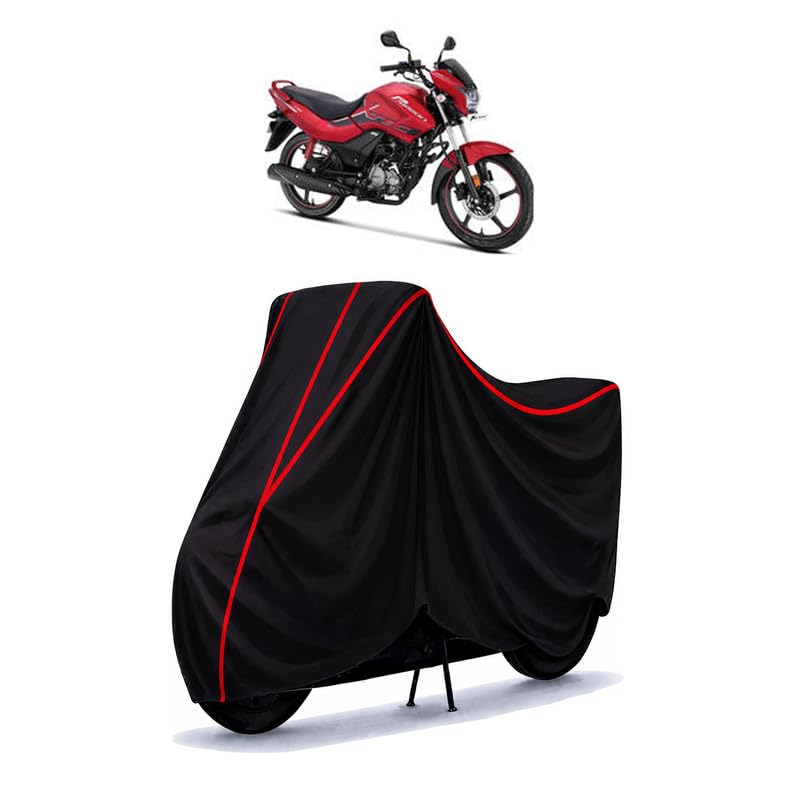 Image of Hero Passion 110 Water Resistant Bike Cover for All Motorcycles & Rain | Heavy Duty Taffeta Fabric | UV Protection, Dustproof, Scratchproof | All Weather Two Wheeler Body Cover with Elastic Bottom