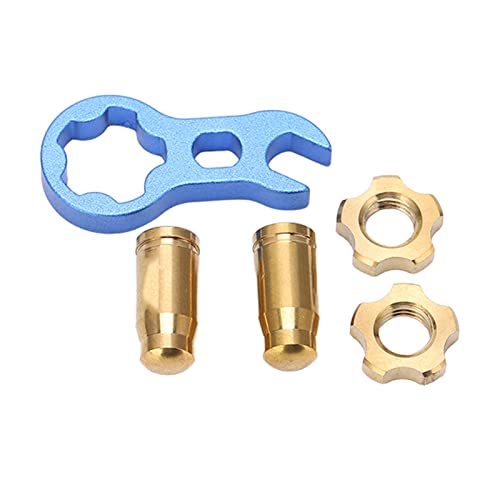 Tapas para válvula de bicicleta Fawfose, juego ligero de aleación para accesorios de bicicleta de montaña, 7 piezas duraderas y pulidas (negro) (dorado) miniatura 2