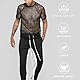 XNIVUIS Herren Unterhemd Netzstruktur Sexy Transparent T Shirt Herren Muskel Transparent Shirts Netz Unterhemd Herren Netzhemd Tank Tops Unterwäsche Reizwäsche Disco Party Kostüm Streetstyle (Schwarz)