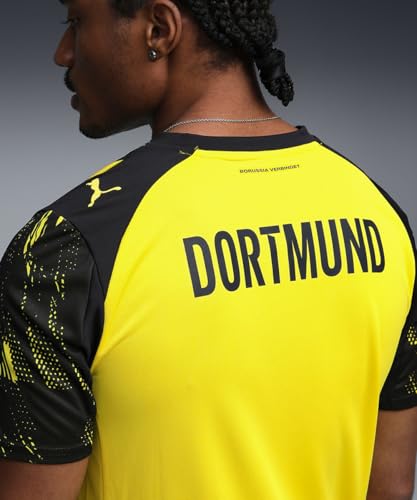 Puma Camiseta para Hombre del Borussia Dortmund Home Jersey Replica, Faster Yellow/PUMA B, L