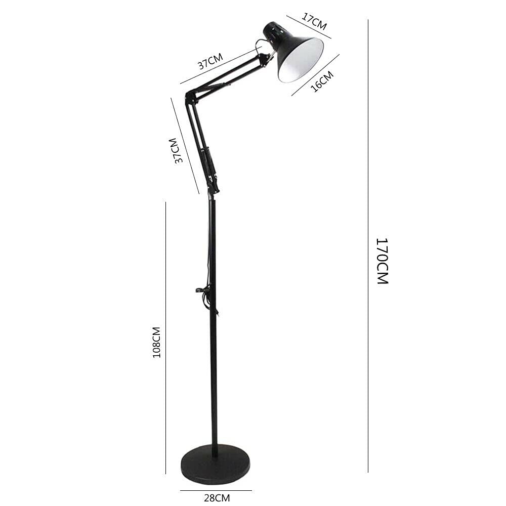 Lampada Piantana Da Terra Gloriashoponline E27 – Design Moderno, Braccio Pieghevole, Base Stabile