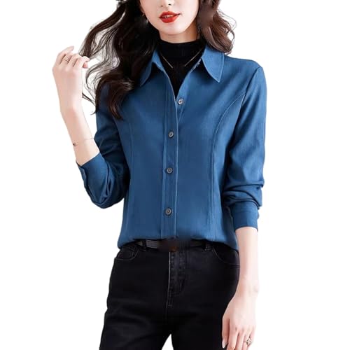 Chemise unie en velours côtelé femme élégante et vintage de couleur sobre