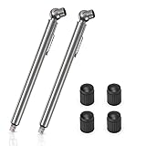 2 Pack - Pencil Tire High Pressure Gauge (10PSI-75PSI) Heavy Duty Stainless Steel Body and All Metal