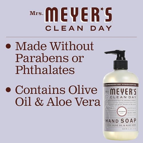 Image of MRS. MEYER'S CLEAN DAY Hand Soap Refill, Made with Essential Oils, Lavender, 33 fl. oz - Pack of 6