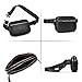 WESTBRONCO Fanny Packs for Women, Fashion Waist Packs with Adjustable Strap, PU Leather Belt Bag with Multi-Pockets, Small Crossbody Purse, Black