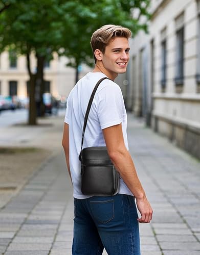 Leathario Men's Genuine Leather Crossbody