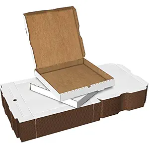 White Cardboard Pizza Boxes, Takeout Containers - 16 x 16 Pizza Box Size, Corrugated, Kraft 50 Pack