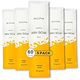 Elcove Foaming Dish Soap Refill Eco Friendly (5pk), Concentrated Powder Refills Make 5 Bottles x 12oz each of Non Toxic Dishwashing Soap or Dish Soap Spray, Plastic Free, Septic Safe