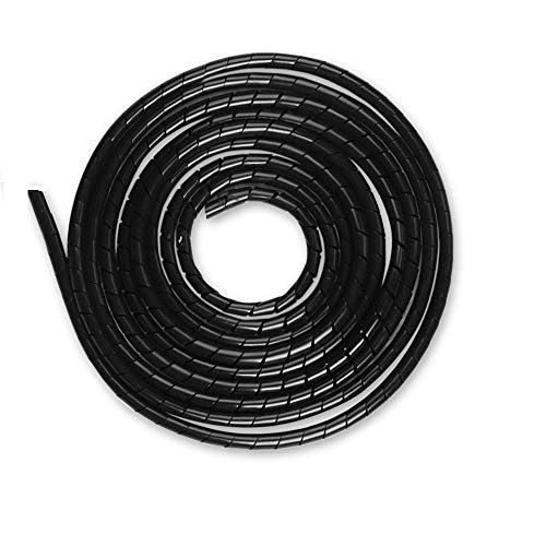 AGPTEK Gaine Spirale Flexible Universel 4mm,6mm, Kit de Câble Rangement 2 Pack de Tube d'Enroulement de Câble en Spirale pour Protéger Le Câble d'Antenne...