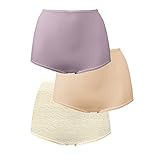 Bali Women's Skimp Skamp Underwear, Full Coverage Brief, Panty Lines, 3-Pack, Warm Steel/Soft Taupe/Scattered Taupe Leopard