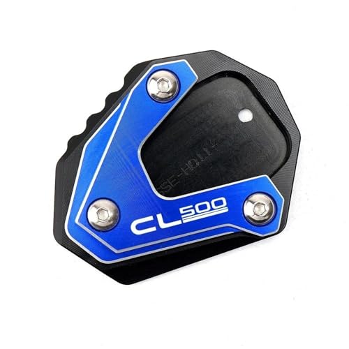 VQLDPX Motorrad-Ständerpolster, Seitenständer-Fußplatte Für CL500 CL 500 2023, Verlängerungsfußpolster, Stützplatte Motorradständer Platte Verbreiterung(Blau)