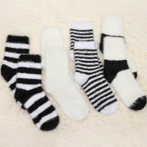 Kotashion Kuschelsocken Damen Flauschsocken Wintersocken Bettsocken Thermosocken Dicke Gemütliche Warme Socken Haussocken Weihnachtssocken Für Mädchen Größe 37-42