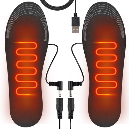 Suelas Calentables,Suela térmica Recortable,Plantillas calefactables,Suela eléctrica USB,Suela térmica para Zapatos,para Hombres Mujeres para al Aire Libre Invierno Senderismo Camping