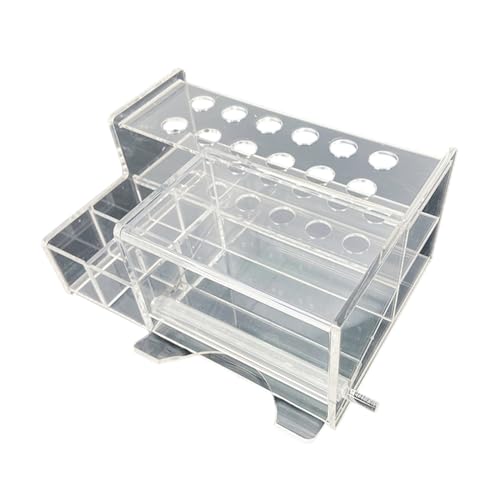 SANGXIU Clear Acrylic Resin Holder Versatile Storage Rack for Dental Kits Resin Molds Storage for Dentists Dental Technicians, Large