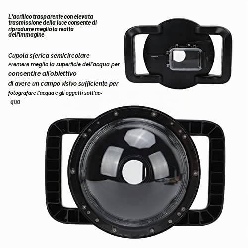 Custodia Subacquea Impermeabile per Fotocamera, Custodia con Doppia Impugnatura Stabilizzante e Pulsante di Scatto, per Fotografia Subacquea