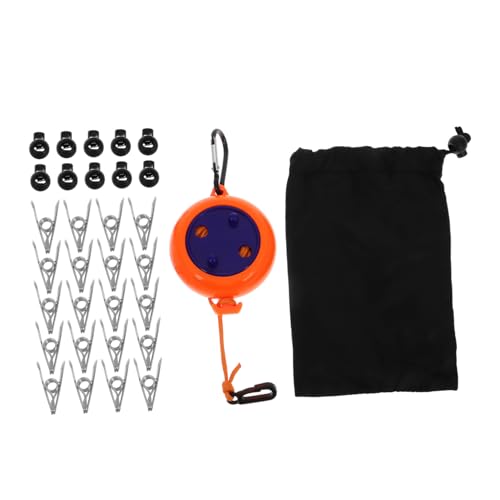 BESTYASH 1 Set Portable Retractable Clothesline Windproof Slip Laundry Line for Outdoor Travel Telescopic Design No Drilling Required for Hotels Business Trips Indoor Use