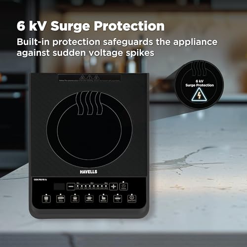 Image of Havells Cook Pro PB 16 Induction Cooktop| Black