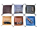 Personalized Leather Valet Tray and Catchall, Handmade in the USA using Full Grain Italian Leather, Customized gift for Him for Anniversary, Fathers Day or Christmas