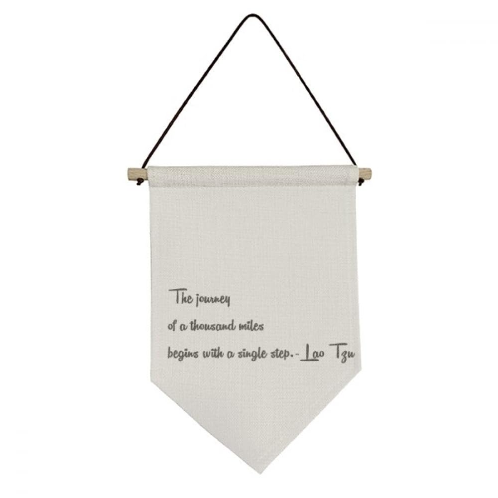 Drapeau en toile de qualité supérieure citation voyage