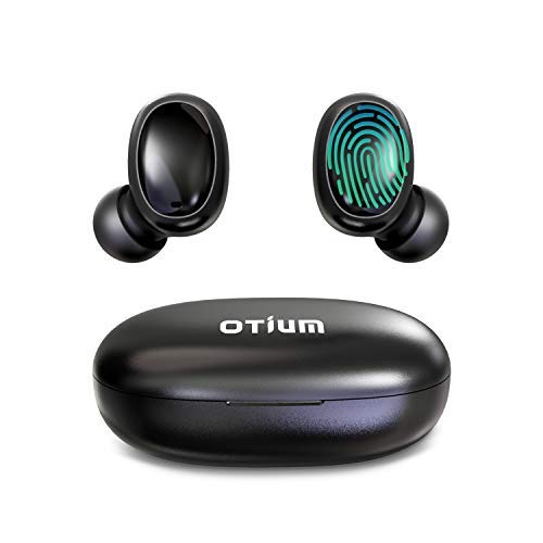 Otium Wireless Earphones Bluetooth 5.0 Headphones IPX7 Waterproof 40H Total Playtime with Charging Case, in-Ear Stereo Wireless Earbuds for Work, Sports, Driving