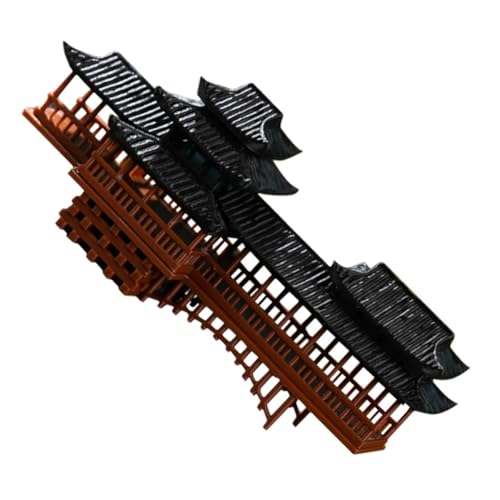 Pont de jardin asiatique miniature en résine 15cm pour déco Feng Shui