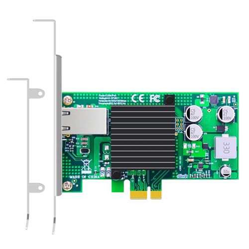 GLOTRENDS ST7225 PoE+ Network Card with AVB/TSN Function, Gigabit Ethernet RJ45 LAN Port, PCIE 2.1 X1 Interface, Regular & Low Profile Bracket