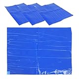 RUNROTOO 4 Sets Blue Tacky Mat for Dust Control - 23.6x17.7, 30 Peel-Off Adhesive Mat for Dirt & Hair Removal - Trapping Sheets Fit Home & Constuction Site - Basketball Shoe Pad