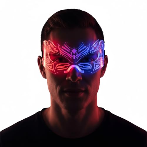 Lunettes phosphorescentes LED futuristes pour déguisement et mode rétro-futur